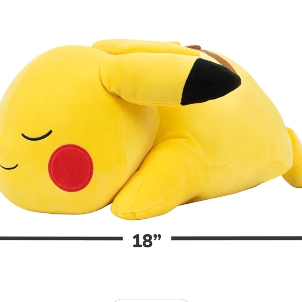 Pokémon Pikachu Sleeping Plush - 18-Inch Premium Plush in Sleeping Pose - Picture 3 of 7